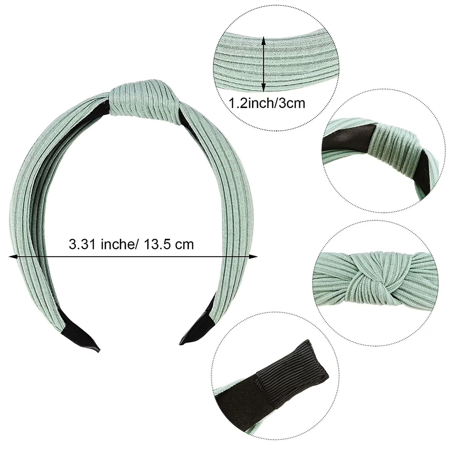 8 Pieces Womens Headbands, HUART Headbands in 8 Colors, Elastic Headbands for Women